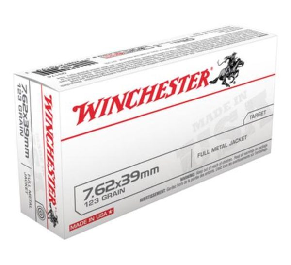 Winchester 7.62x39mm 123gr, Full Metal Jacket, 20rd Box