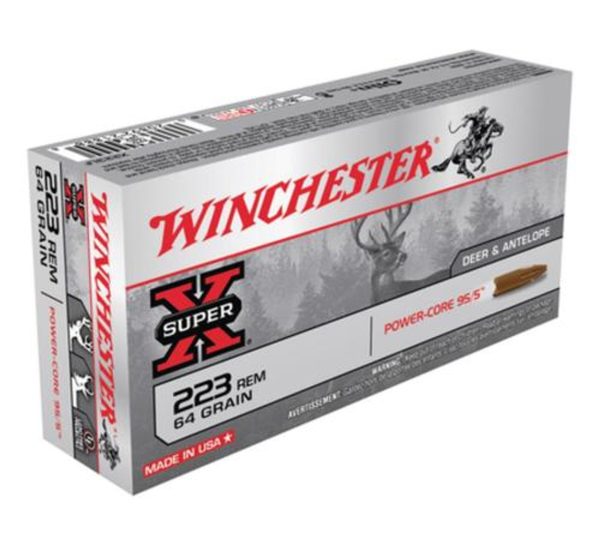 Winchesterchester Super-X Power Core .223 Remington 64gr, Power Core 95-5 20rd Box