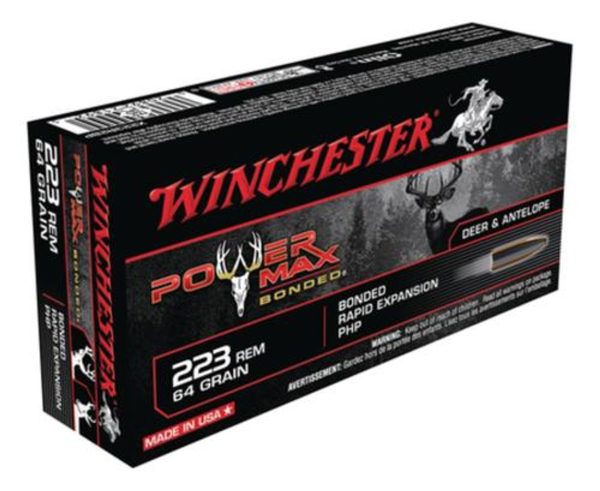 Winchesterchester Power-Max .223 Rem 64gr, Protected Hollow Point Bonded