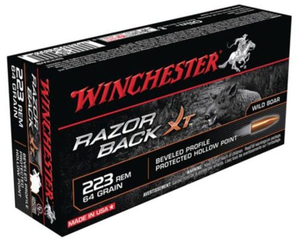 Winchesterchester Razorback XT Rifle Ammunition .223 Remington 64 gr, Razorback XT