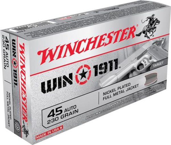 Winchesterchester WIN1911 45 ACP 230gr, Full Metal Jacket, 50rd Box