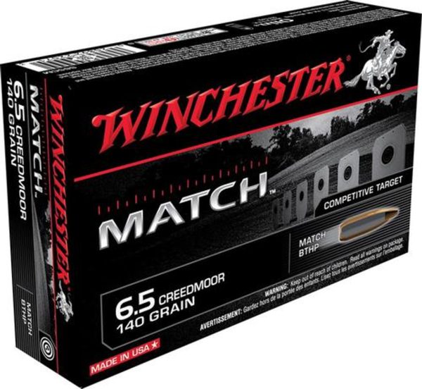 Winchester 6.5 Creedmoor 140gr, Hollow Point Boat Tail, 20rd Box