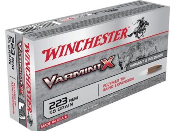 Winchesterchester Varmint X .223 Rem, 55 Gr, Poly Tip, 40rd/Box