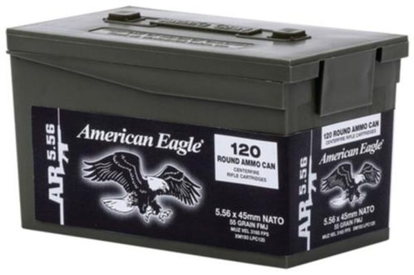 Federal 5.56mm NATO 55gr M193 Mini Ammo Can, 120rd/Can