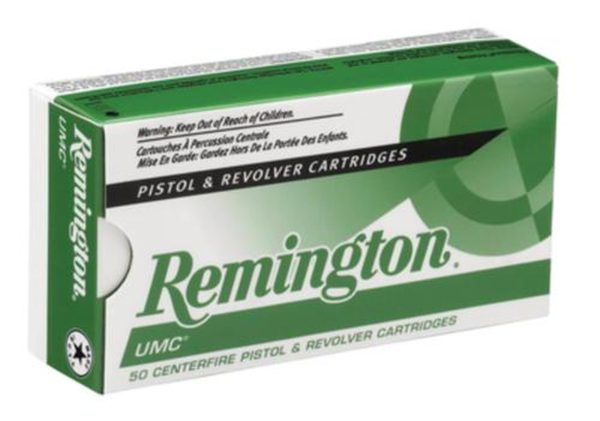 Remington UMC 9mm, 115gr, FMJ, Brass Case, 50rd Box