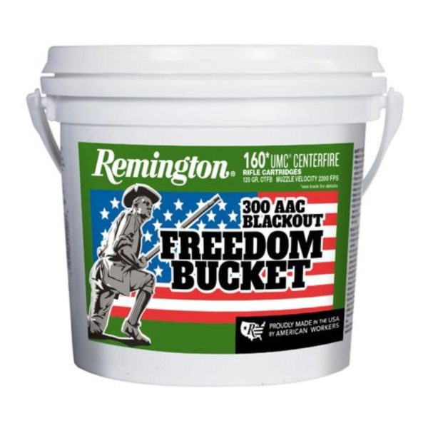 Remington Freedom Bucket 300 AAC Blackout 120gr Open Tip Match 160rd Plastic Bucket