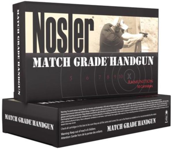 Nosler Match Grade Handgun Ammunition 45 ACP 230gr, Jacketed Hollow Point 50rd Box