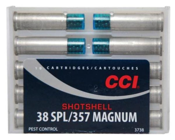 CCI Pistol 38 Special Shot Shell Aluminum Casing, 100gr, 10rd Box