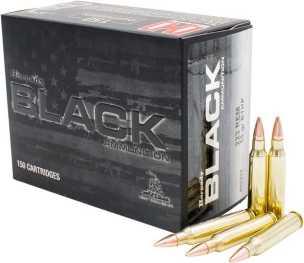 Hornady Black 223 Remington 55gr, Boat Tail Hollow Point, 150rd Box