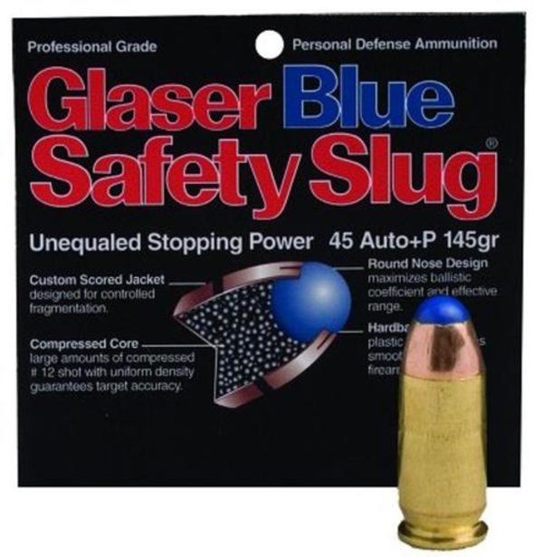 Cor-Bon Glaser Safety Slug Blue 45 ACP 145gr,rd Nose, 6 Pack