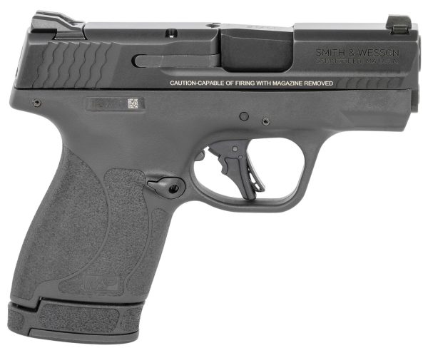 Smith & Wesson, Shield Plus, Striker Fired, Micro-Compact, 9mm, 3.1" Barrel, White Dot Sights, Polymer Frame, Thumb Safety, Flat Face Trigger, 2 Mags, 1-10Rd 1-13Rd, Black