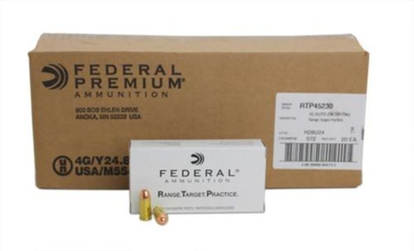 Federal 45 ACP 230Gr. RTP Range Target Practice, 1000rd/Case