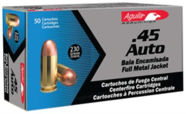 Aguila 45 ACP 230gr, FMJ, 50rd Box