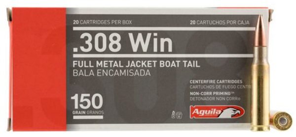 Aguila 308 Win 150gr, Full Metal Jacket Boat Tail 20rd Box - Image 2