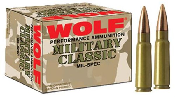 Wolf Performance .308 Win/7.62mm, Bimetal Jacket, 145gr, 500rd/Box