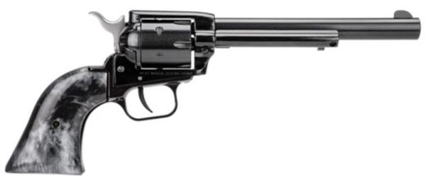 Heritage Rough Rider 22LR, 6.5" Barrel, Black Pearl Grip Blued Finish, 6rd