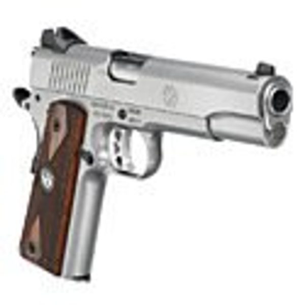 Ruger SR1911, 45 ACP, Novak Sights, SS, Wood Grips - Image 2