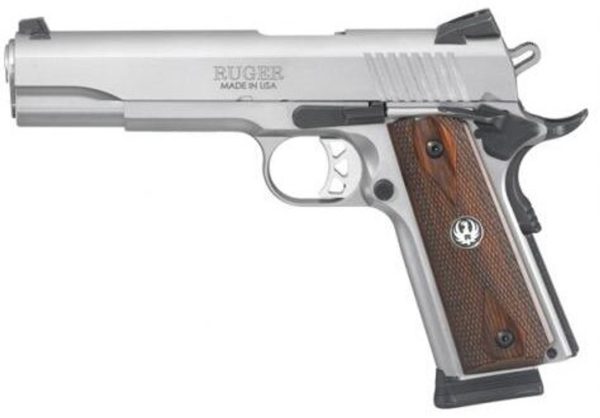 Ruger SR1911, 45 ACP, Novak Sights, SS, Wood Grips - Image 3