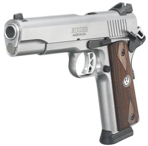 Ruger SR1911, 45 ACP, Novak Sights, SS, Wood Grips - Image 5