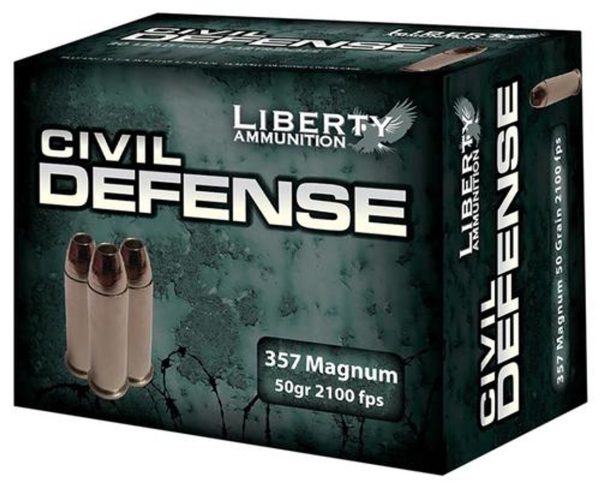 Liberty Civil Defense 357 Magnum 50 gr, LF Fragmenting HP 20rd Box