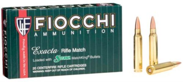 Fiocchi Exacta Rifle Match .223 Rem 69gr, Sierra Match King, 20rd Box