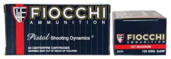 Fiocchi Shooting Dynamics .357 Magnum 125gr, Semi Jacketed Hollow Point 50rd Box