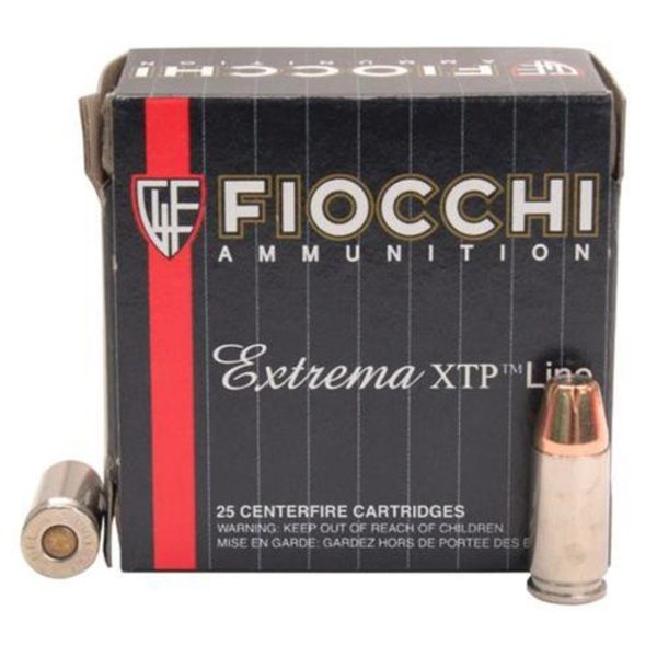 Fiocchi Extrema 9mm 147gr, XTP Hollow Point 25rd Box