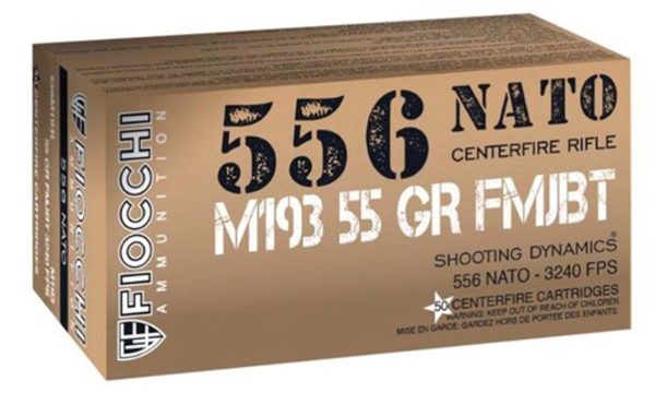 Fiocchi Shooting Dynamics 5.56 NATO, 55gr, FMJBT, 50rd Box