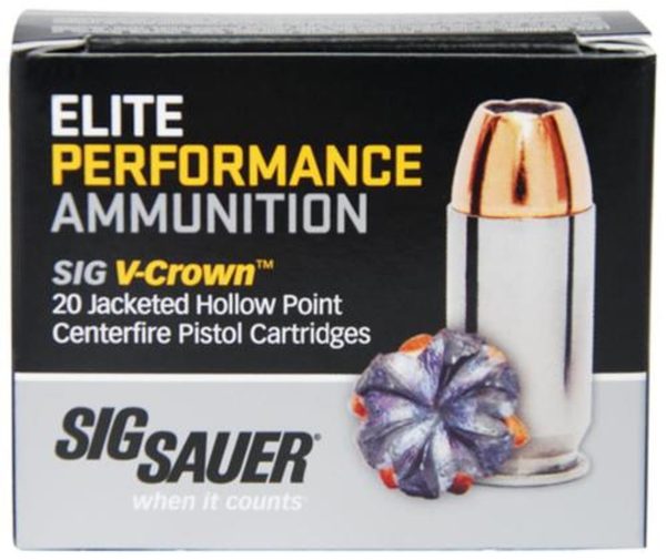 Sig Ammo 9MM 124Gr Elite V-Crown JHP 20rd Box