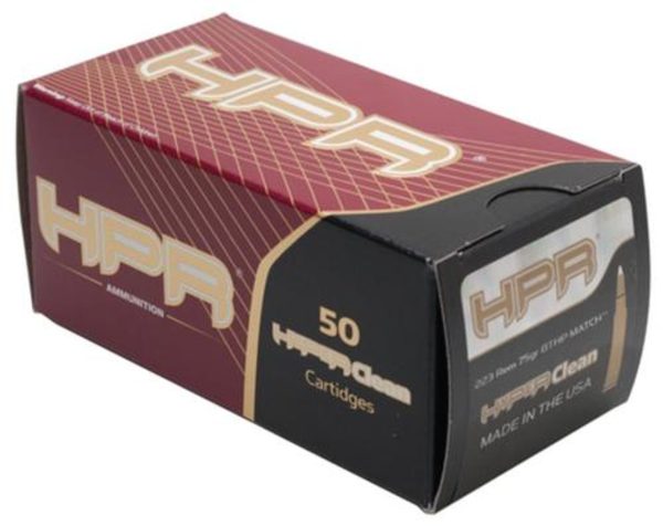 HPR Ammunition HyperClean Rifle .223 Remington 75 Grain Boattail Hollow Point Match