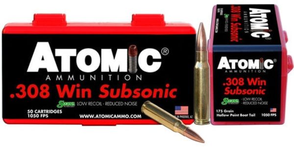 Atomic Subsonic 308 Win 175gr SubSonic 50rd Box