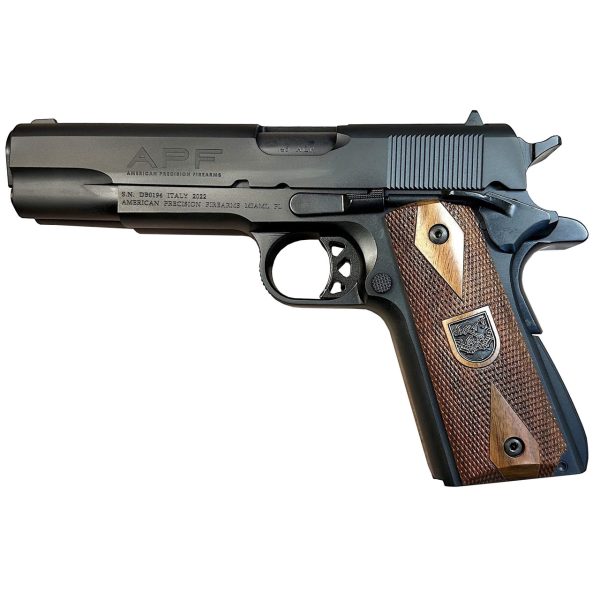 American Precision Second Century 45 ACP, 5" Barrels, Black Frame, Wood Grip, 14rd - Image 2