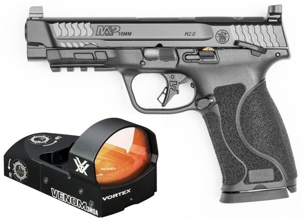 Smith & Wesson M&P M2.0 10mm, 4.6" Barrel, Black, Includes Vortex Venom Red Dot, 15rd - Image 2