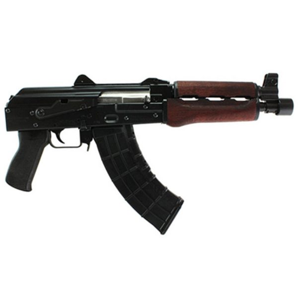 Zastava ZPAP92 7.62X39mm, 10" Barrel, Blued, Red Wood, Bulged Trunnion, Hinged Top Cover, 1.5MM Receiver, 30rd