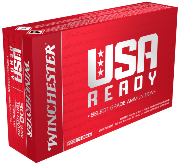 Winchester USA Ready 308 Winchester 168gr, Open Tip, 20rd Box