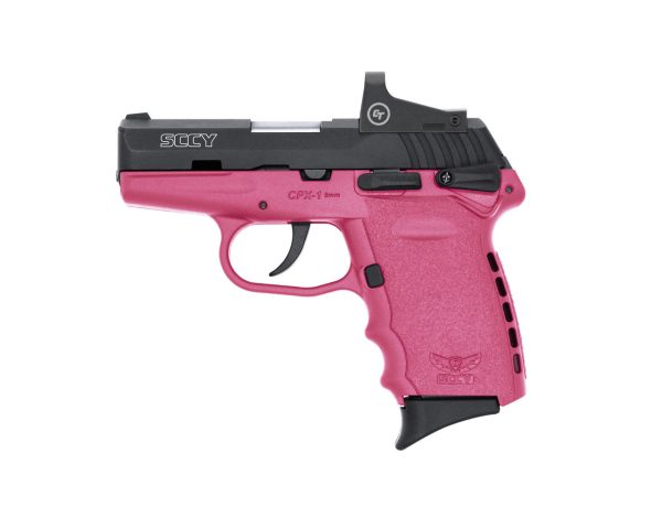 SCCY CPX-1 RD 9mm, 3.1" Barrel, Pink Frame, CTS-1500 Red Dot Sight, 10rd