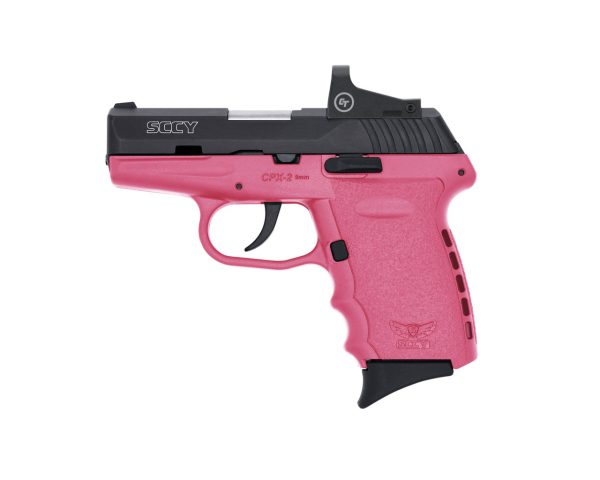 SCCY CPX-2 RD 9mm 3.10" 10+1 Black Nitride Stainless Steel Slide Pink Polymer Grip NMS CTS-1500 Red Dot - Image 2