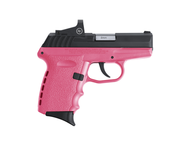 SCCY CPX-2 RD 9mm 3.10" 10+1 Black Nitride Stainless Steel Slide Pink Polymer Grip NMS CTS-1500 Red Dot