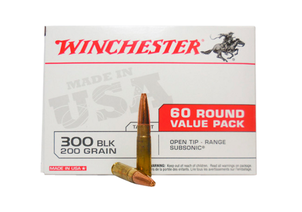 Winchester USA 300 Blackout 200gr, Open Tip Range Subsonic, 60Bx/4Cs