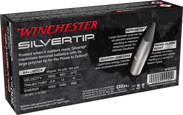 Winchester Silvertip 300 Blackout, 150gr, Defense Tip, 20rd Box - Image 2