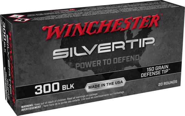 Winchester Silvertip 300 Blackout, 150gr, Defense Tip, 20rd Box