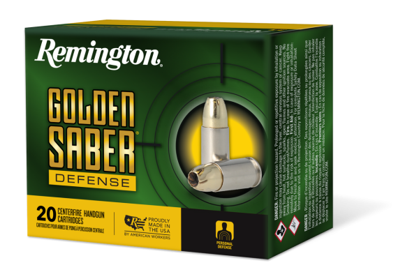 Remington Golden Saber Defense 357 Magnum, 125gr, BJHP, 20Bx/25Cs