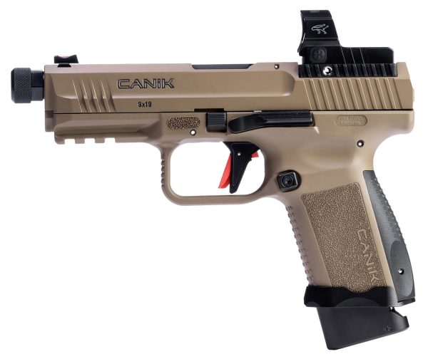 Canik TP9 Elite Combat, 9mm, 4.75" Barrel, Flat Dark Earth, 3 Dot Sights, MeCanik M02, 15rd - Image 2