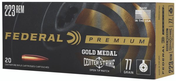 Federal Premium Gold Medal 223 Remington, 77gr, 20rd Box