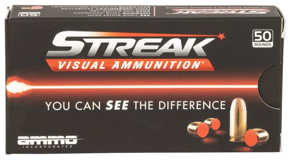 Ammo Inc Streak Visual (RED) 9mm, 124gr, TMC, 50Bx/20Cs - Image 2