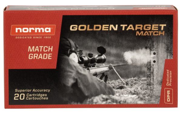 Norma Golden Target Match 6.5 Creedmoor, 143gr, Boat Tail Hollow Point, 20rd Box - Image 2