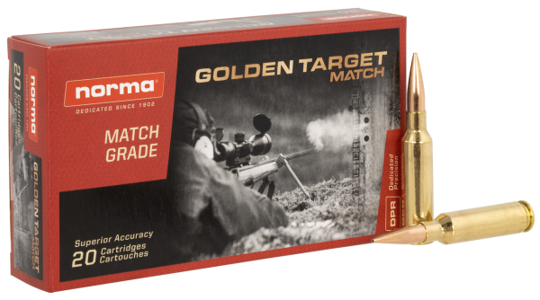 Norma Golden Target Match 6.5 Creedmoor, 143gr, Boat Tail Hollow Point, 20rd Box