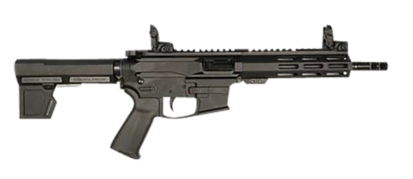 ArmaLite M-15 PDW 9mm 8.50", Black, Muzzle Brake, Buffer Tube (No Brace), Magpul Furniture, MBUS Sights 33rd