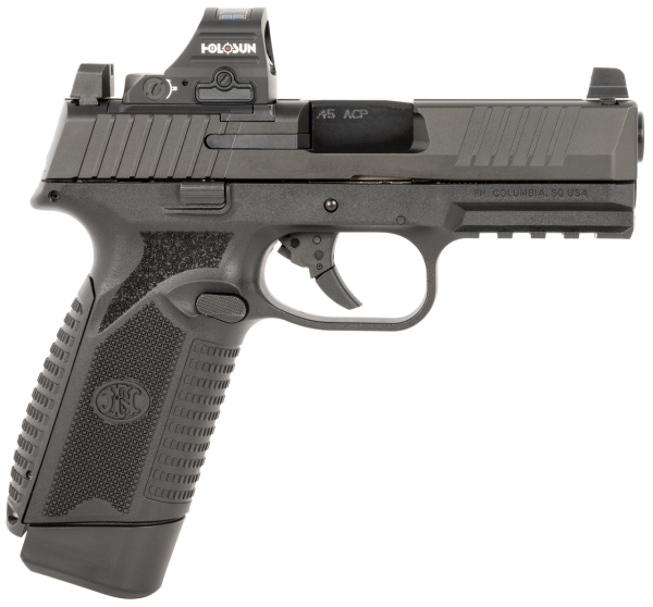 FN 545 MRD 45 ACP, 4.1" Barrel, Black, Holosun 407C Red Dot, 10rd