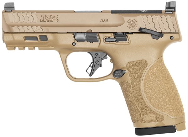 Smith & Wesson M&P M2.0 9mm, 4" Barrel, Flat Dark Earth Cerakote, Optics Ready, 10rd - Image 2